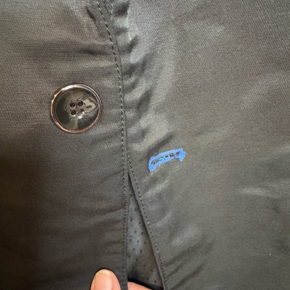 Barabas Jacket Men’s Suit Coat Blazer Size XL Black w Blue - Picture 3 of 13